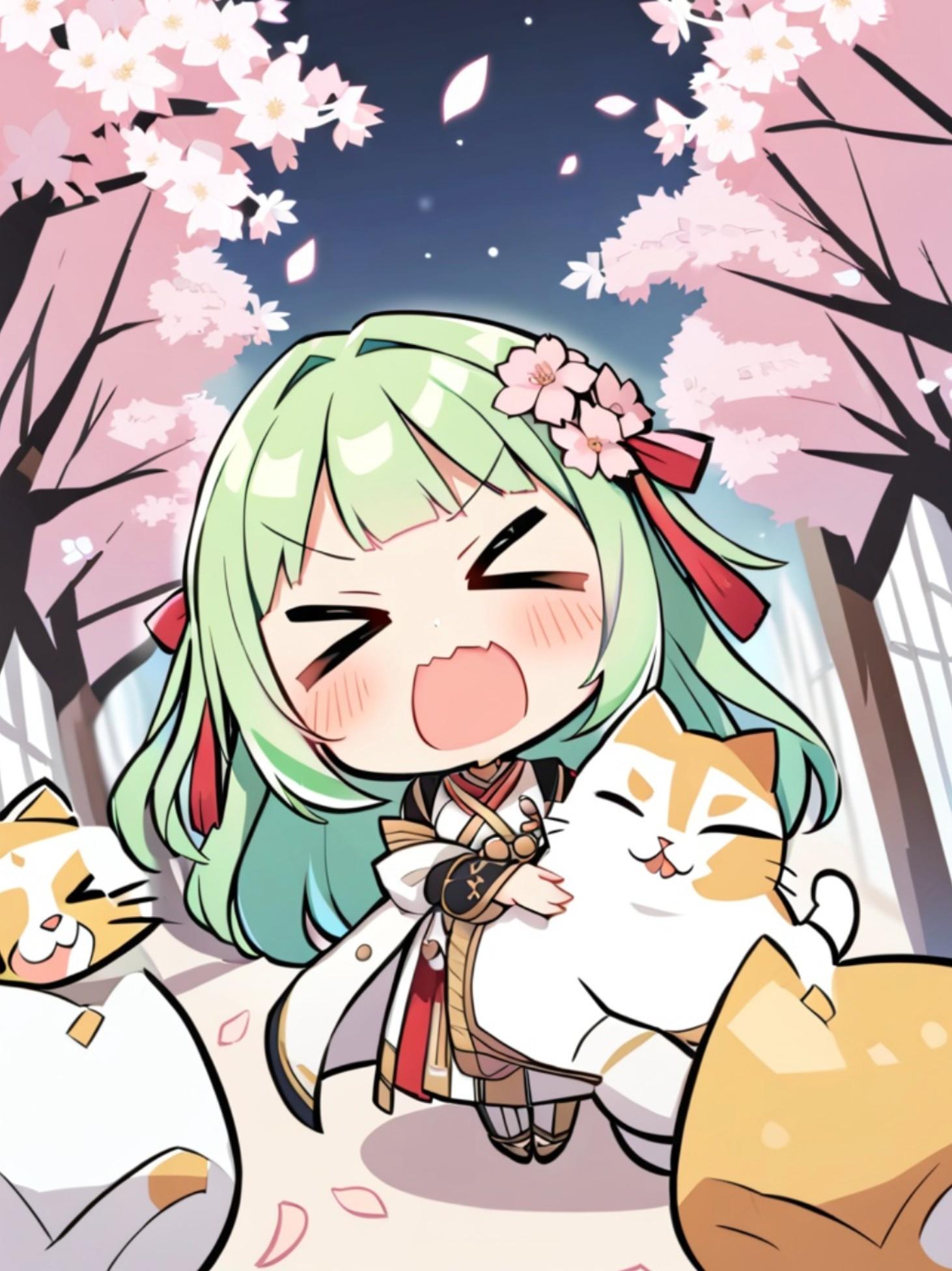 蔵出しの緑髪ちゃん