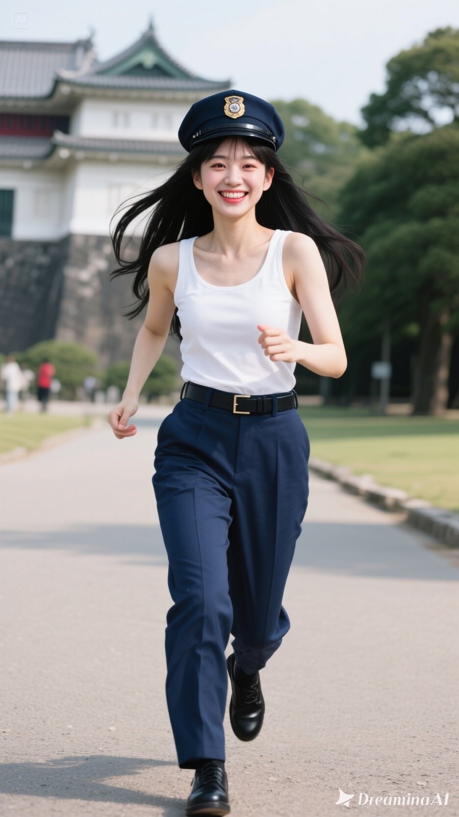 リアルかっこかわいい婦警ししょちゃんの皇居ランニング