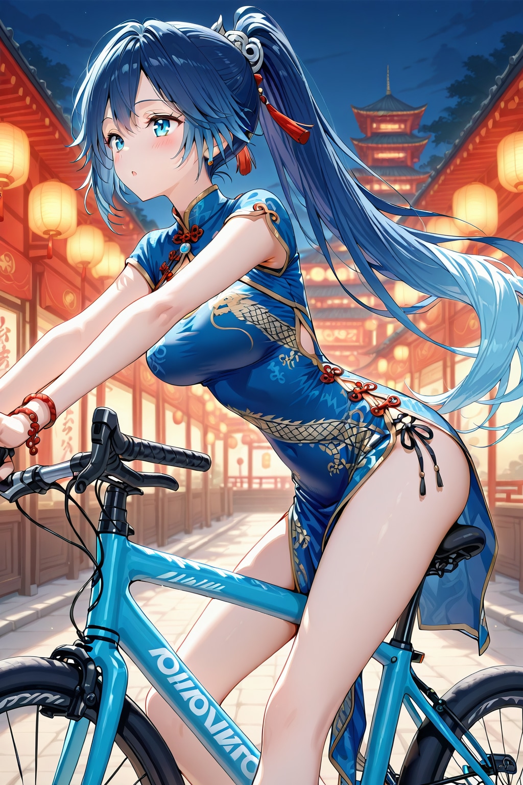 青ぽにちゃん サイクリング_QILIN