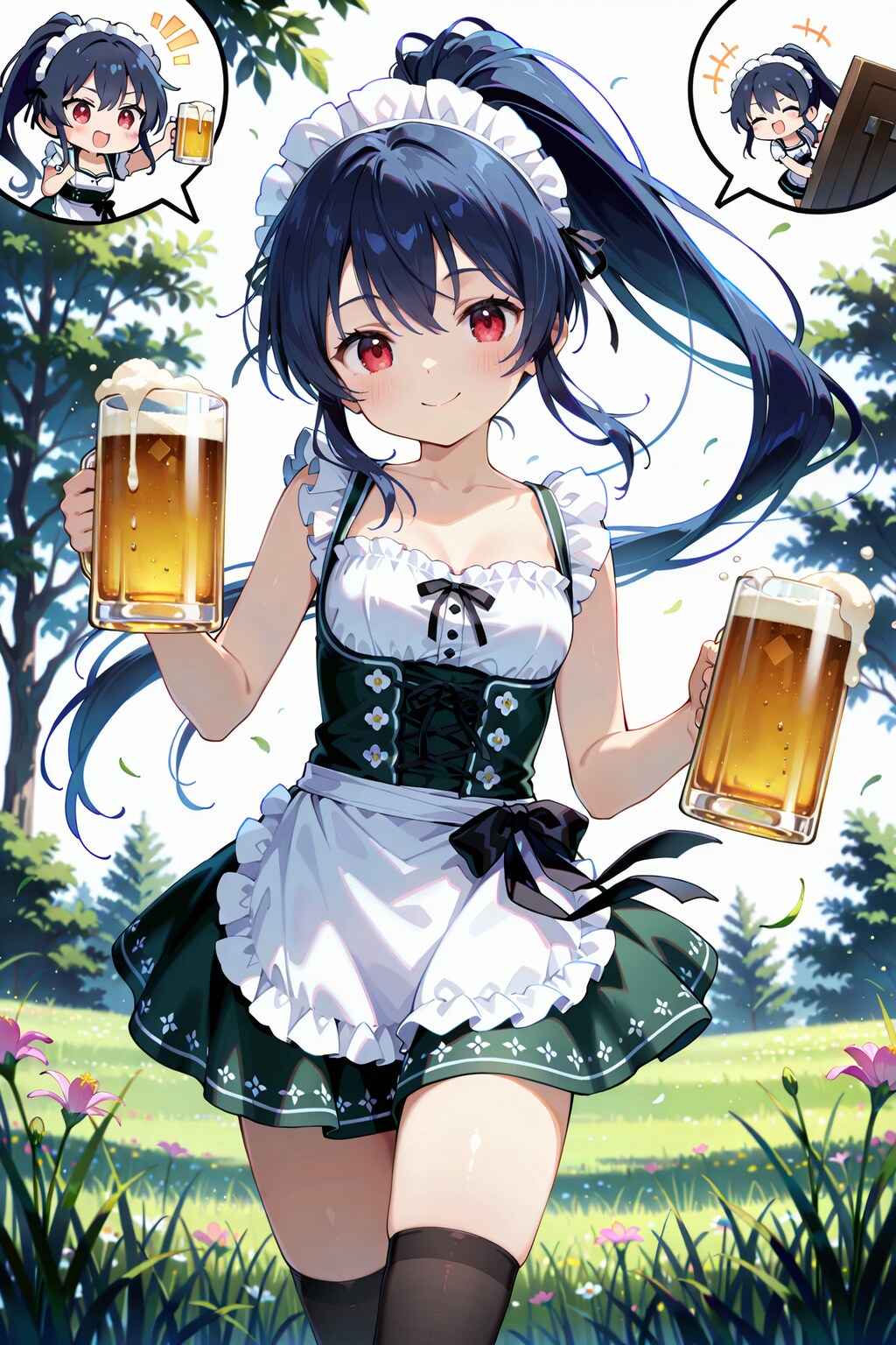 ジョッキと絶対領域の誘惑 Y613