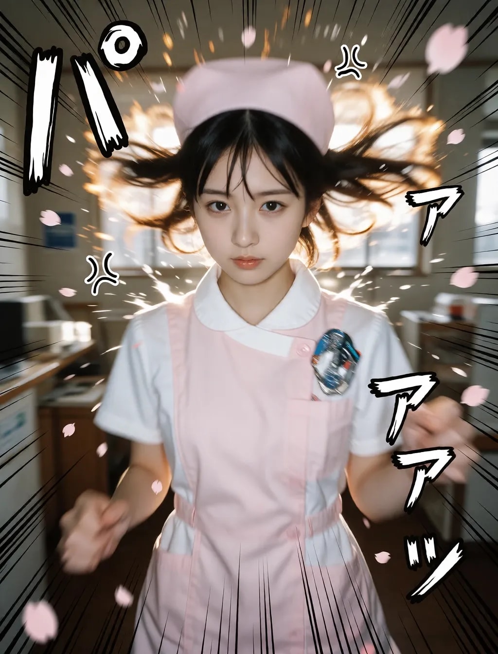 勢いのあるナース