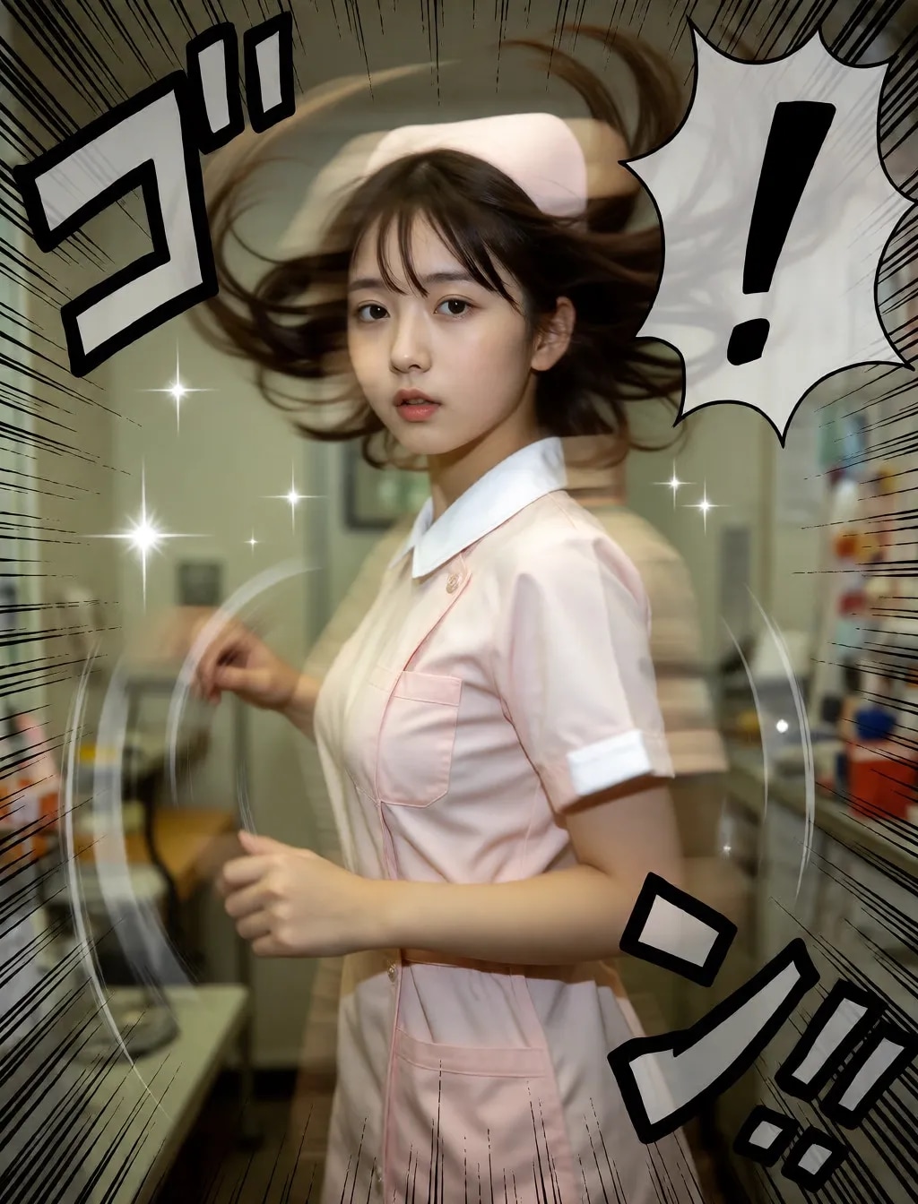 勢いのあるナース