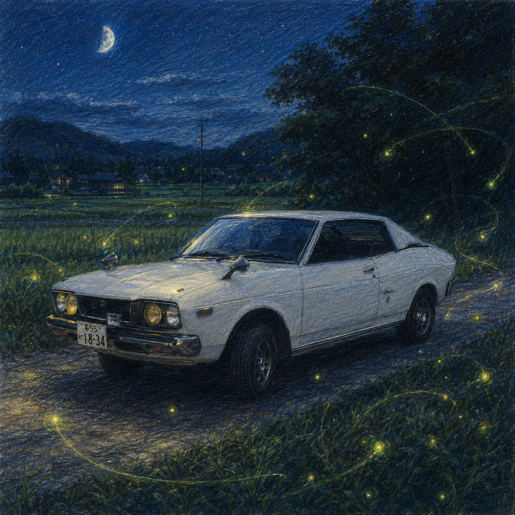 (旧車)スバル・レオーネと蛍の夏