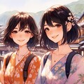 百合女の子達の京都観光💕♪・・着物はレンタルですｗｗ 8枚目