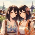 百合女の子達の京都観光💕♪・・着物はレンタルですｗｗ 10枚目