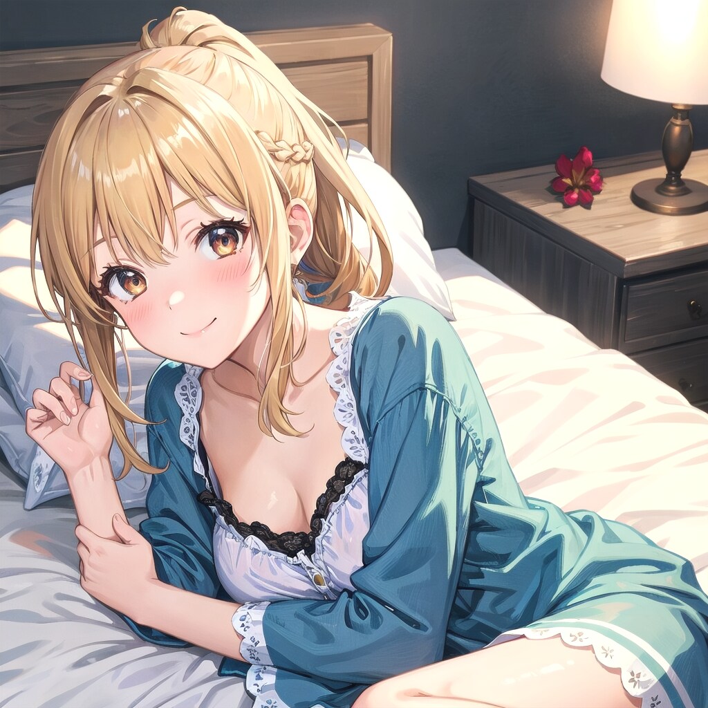 自分の寝室に入ったらベッドの上で待ち構えていたうちのお嬢さま