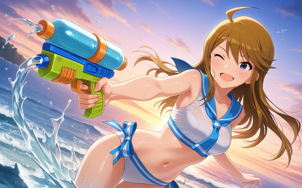 【所恵美誕生日】ウォーターガンバトル