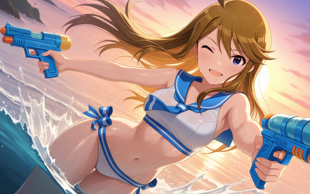 【所恵美誕生日】ウォーターガンバトル