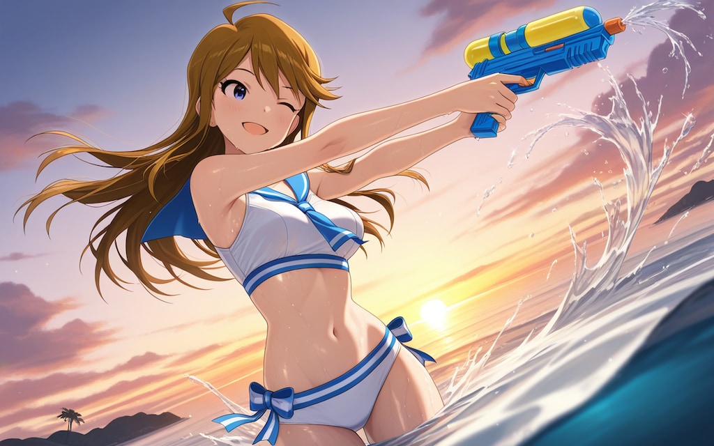 【所恵美誕生日】ウォーターガンバトル