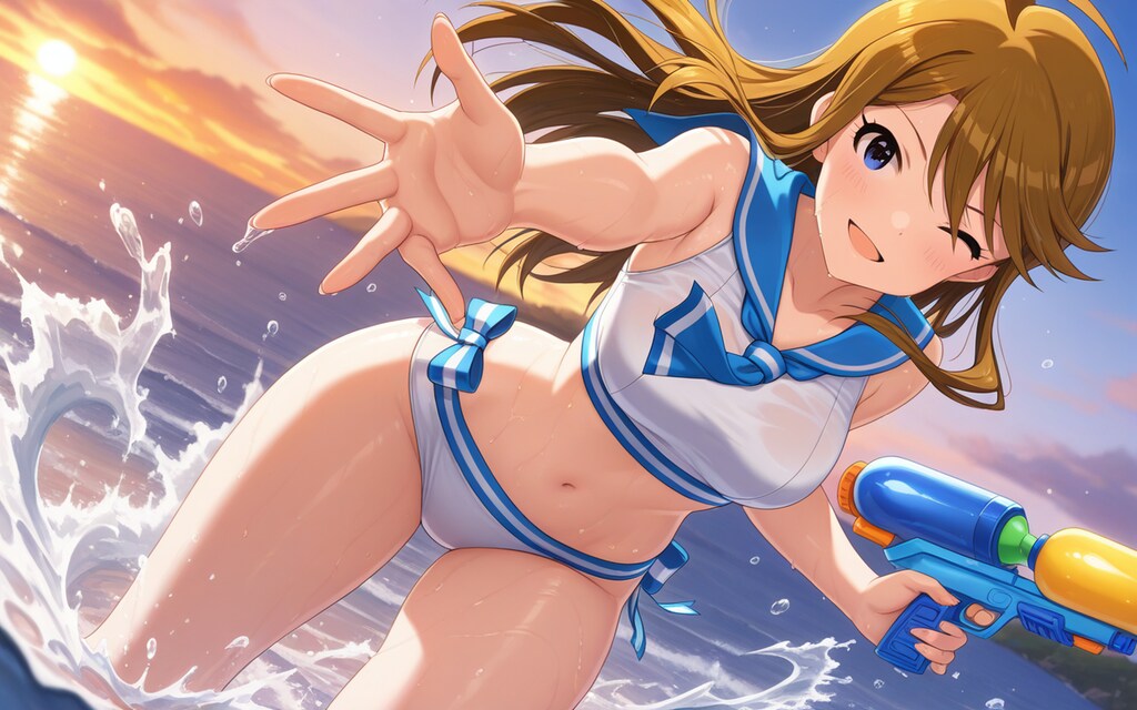 【所恵美誕生日】ウォーターガンバトル
