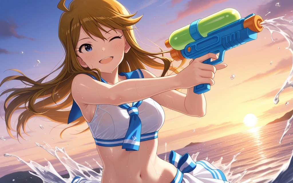 【所恵美誕生日】ウォーターガンバトル