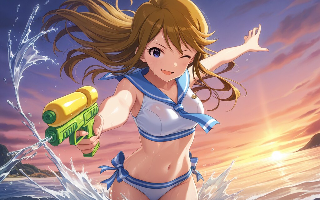 【所恵美誕生日】ウォーターガンバトル