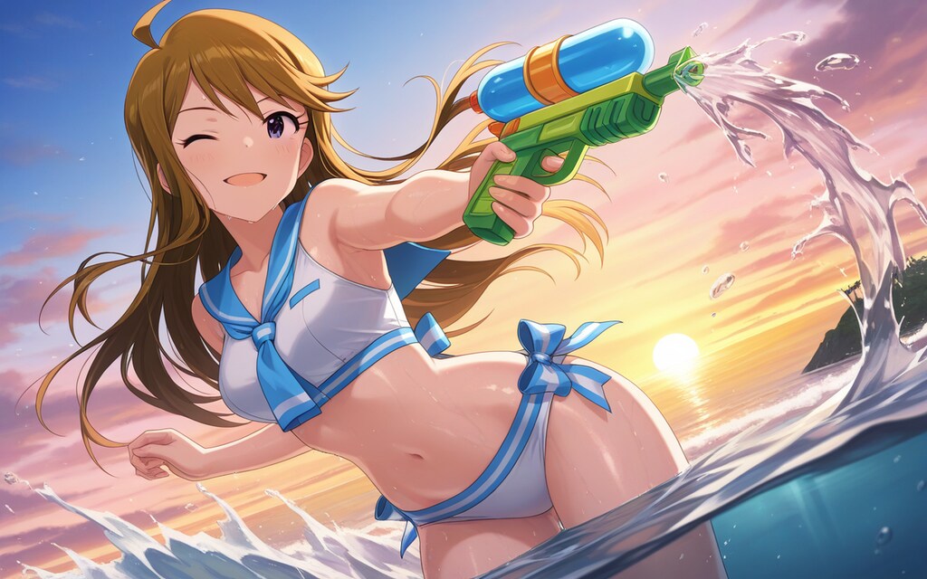 【所恵美誕生日】ウォーターガンバトル
