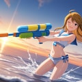 【所恵美誕生日】ウォーターガンバトル 2枚目