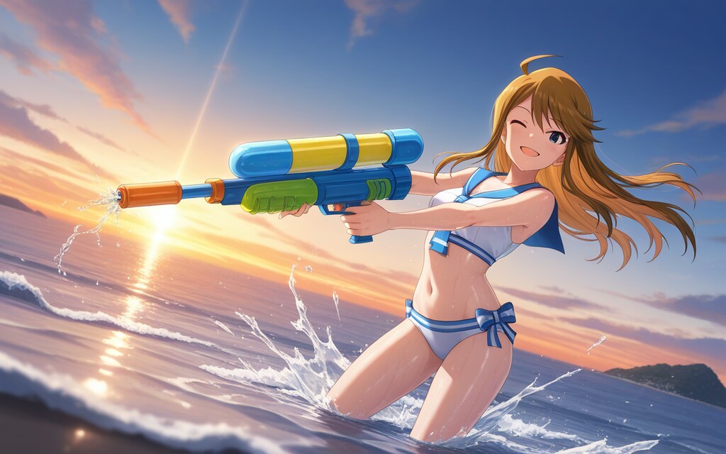 【所恵美誕生日】ウォーターガンバトル