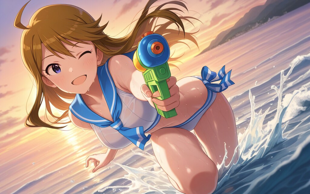 【所恵美誕生日】ウォーターガンバトル