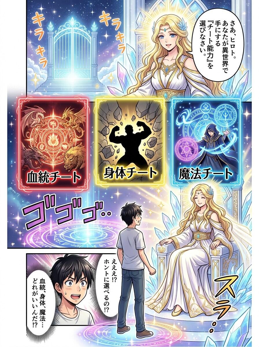 転生チート三択