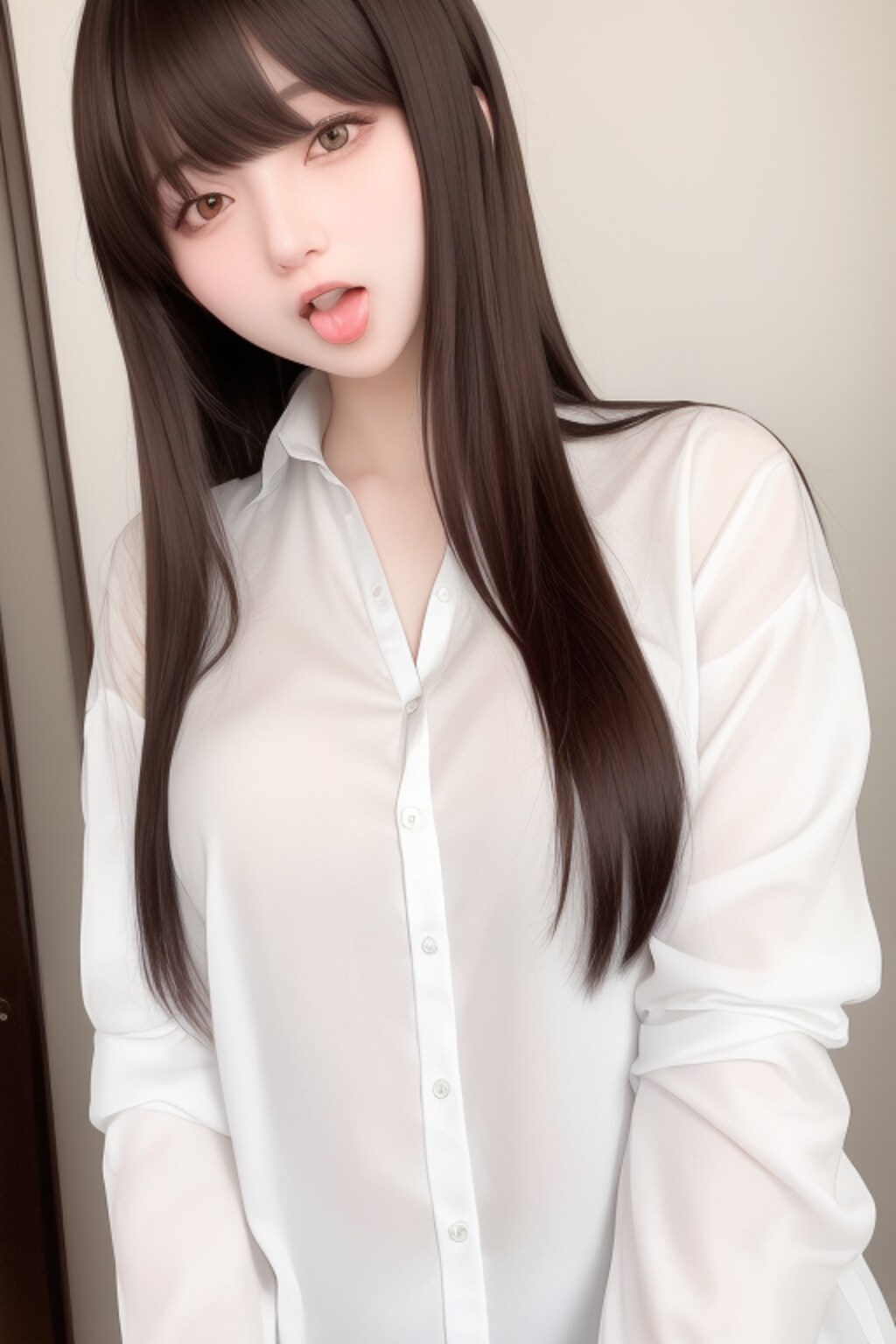 tongue out