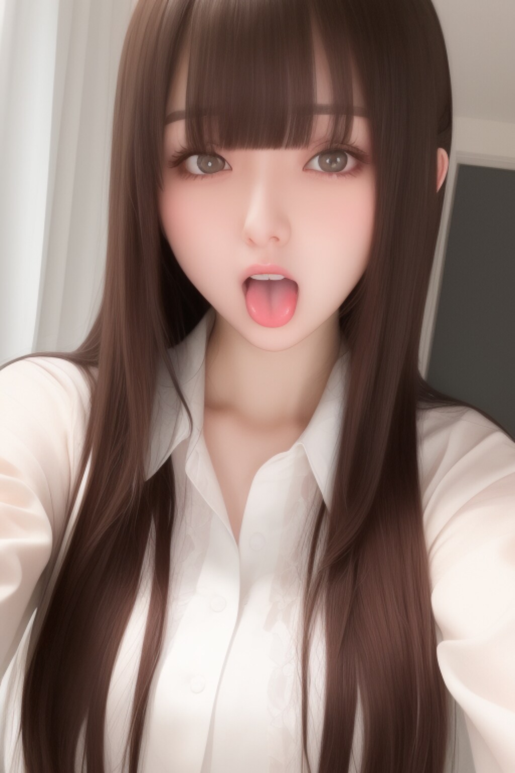 tongue out