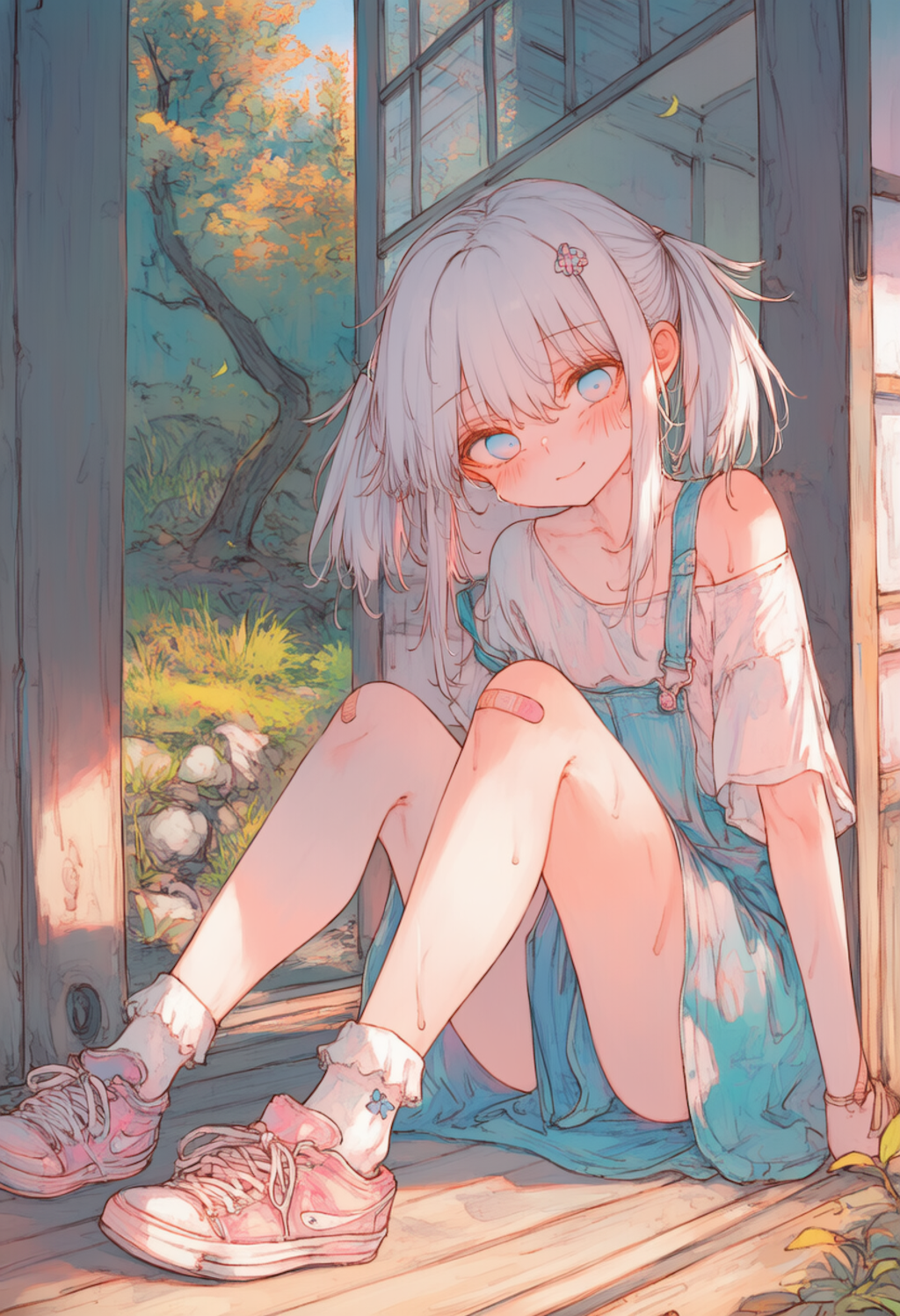 田舎風景とツインテ○学生_0527