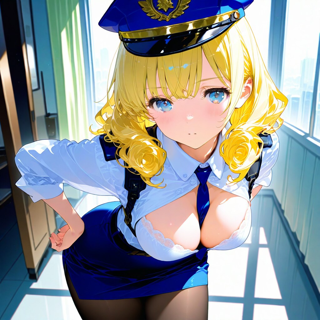 胸を強調してくるマッドポリスガール。