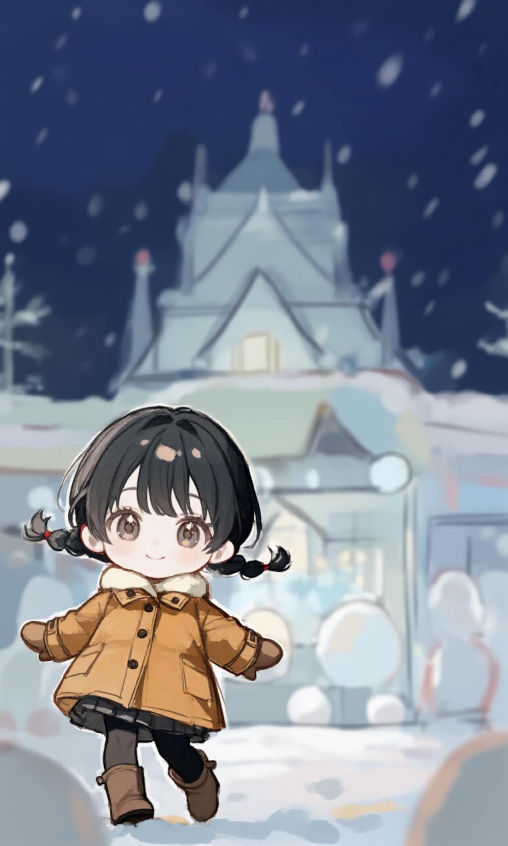 ちびキャラ、ゆきまつりにいく