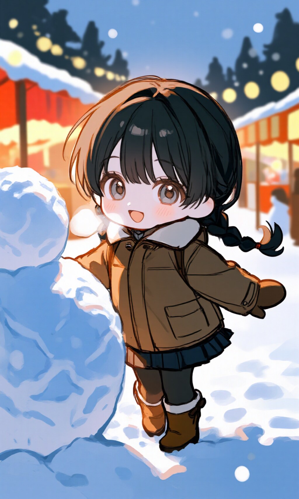 ちびキャラ、ゆきまつりにいく