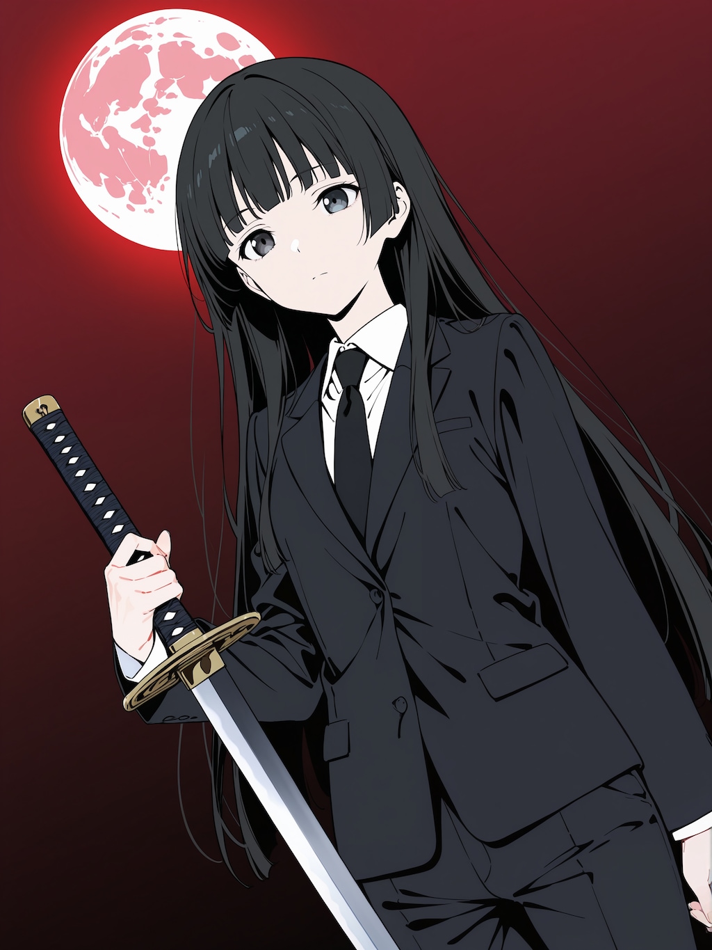 月が見ている