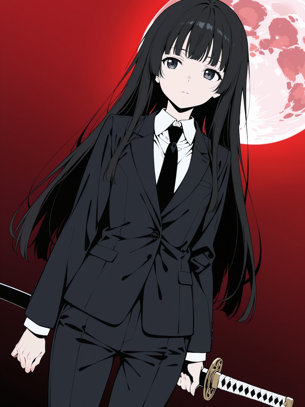 月が見ている