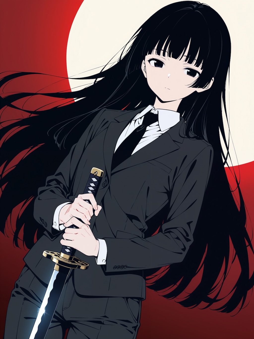 月が見ている