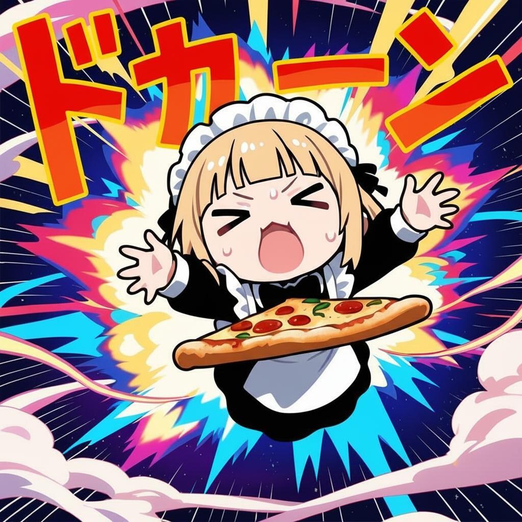 Nano Banana お試しメイドちゃん🍕🍕