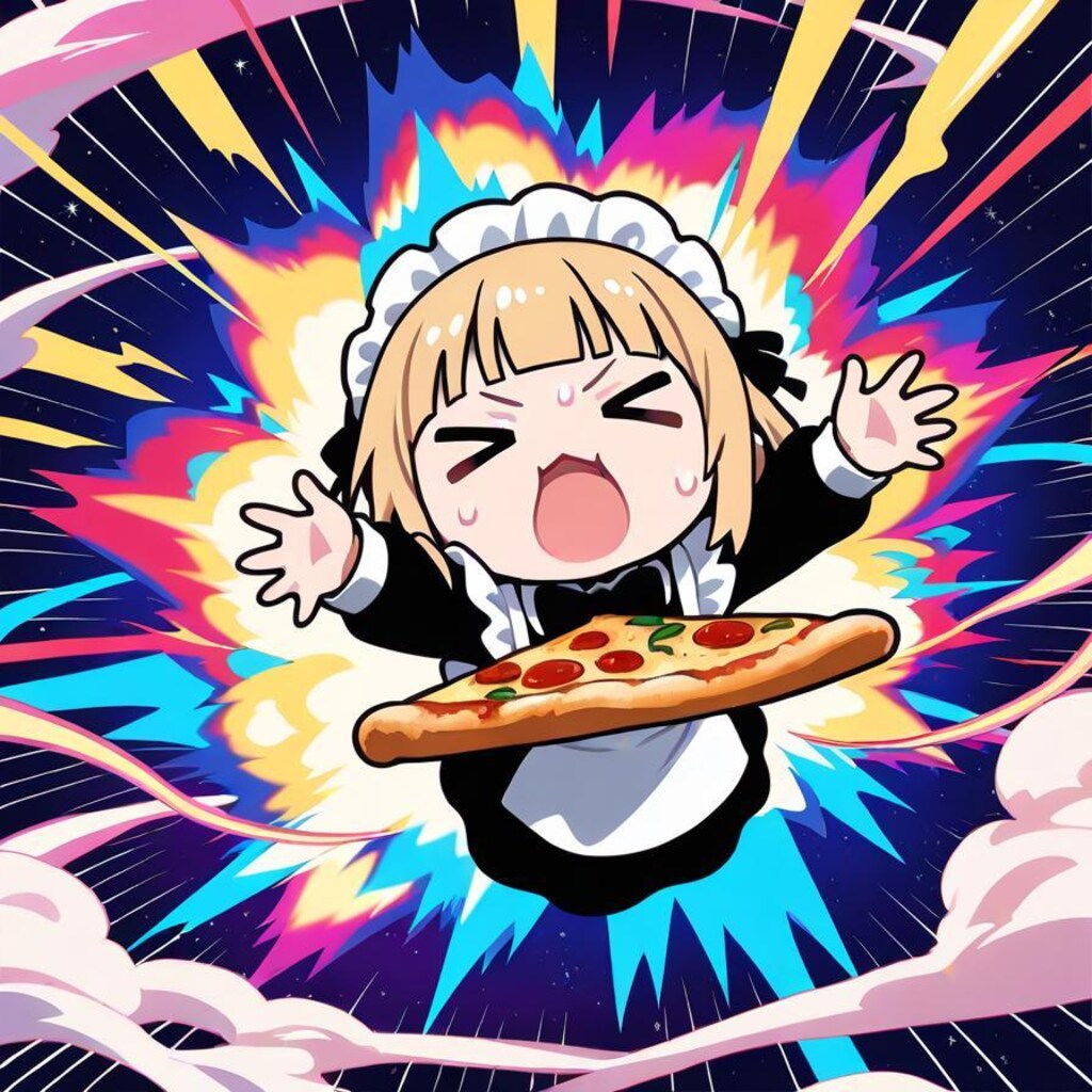 Nano Banana お試しメイドちゃん🍕🍕