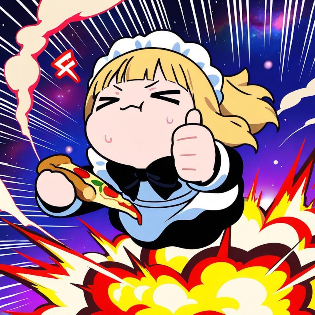 Nano Banana お試しメイドちゃん🍕🍕