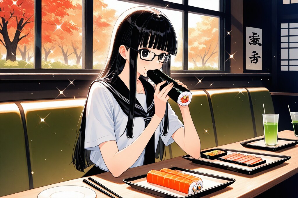 秋とお寿司と制服と　　　　　　　　　　　　　　　　　　　　　🦉 犬浦るか子 🦉 ２７０