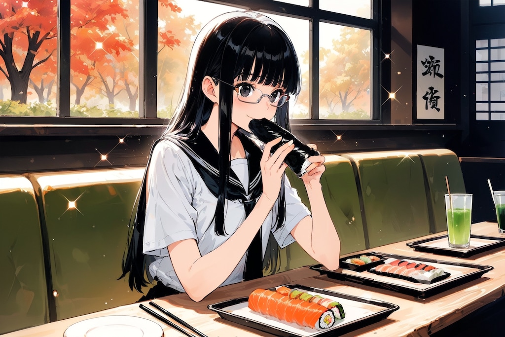 秋とお寿司と制服と　　　　　　　　　　　　　　　　　　　　　🦉 犬浦るか子 🦉 ２７０