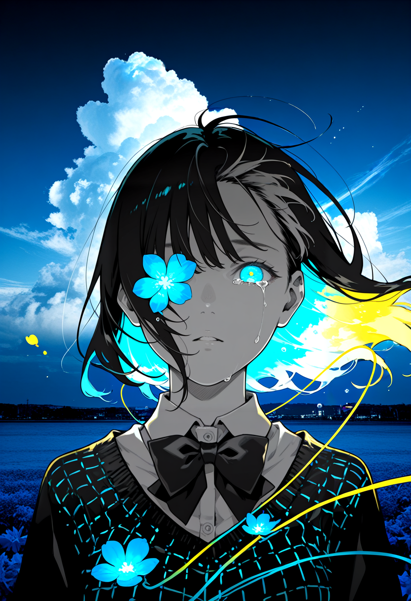 青の慟哭 | の人気AIイラスト・グラビア
