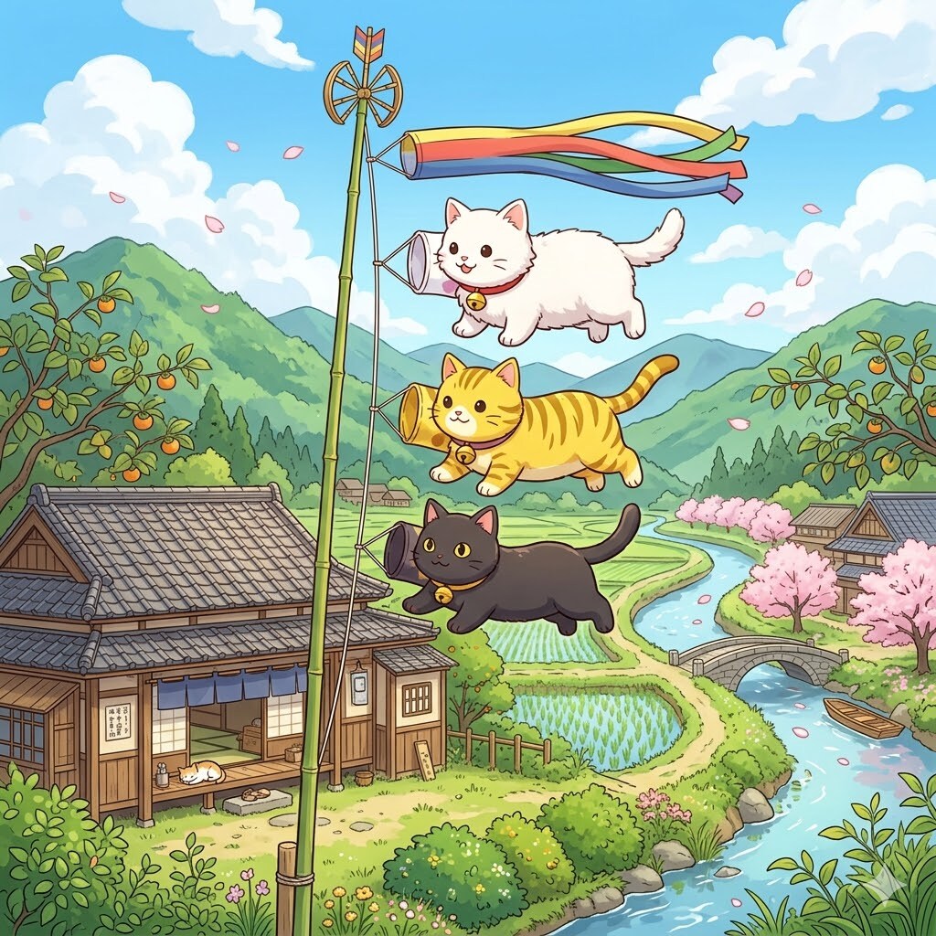 猫のぼり
