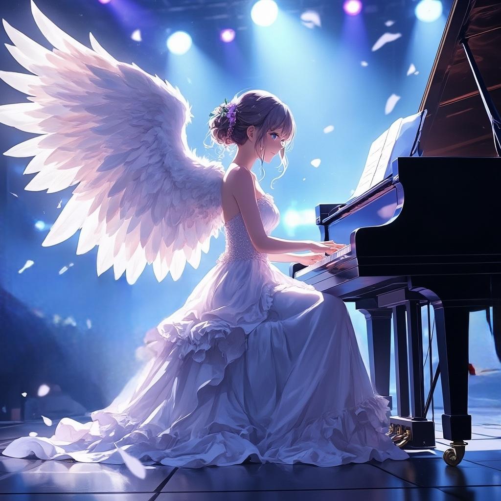 天使のピアノ | の人気AIイラスト・グラビア