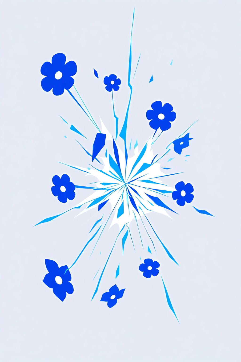 青い花(シンプル)