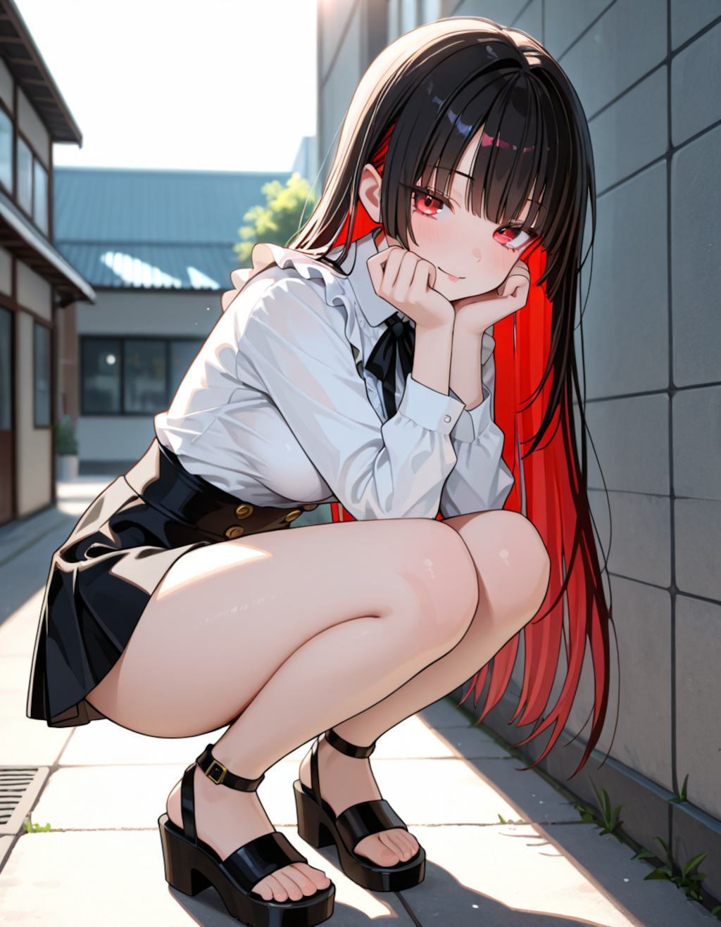 不安そうに見つめる