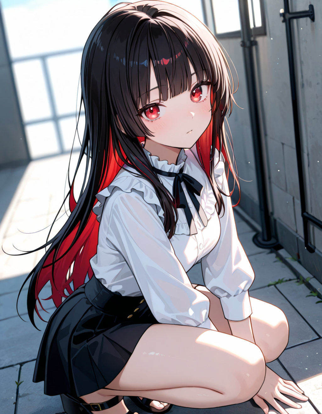 不安そうに見つめる