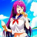 ソフトクリーム食べる水着等コスプレ女神系人妻 4枚目