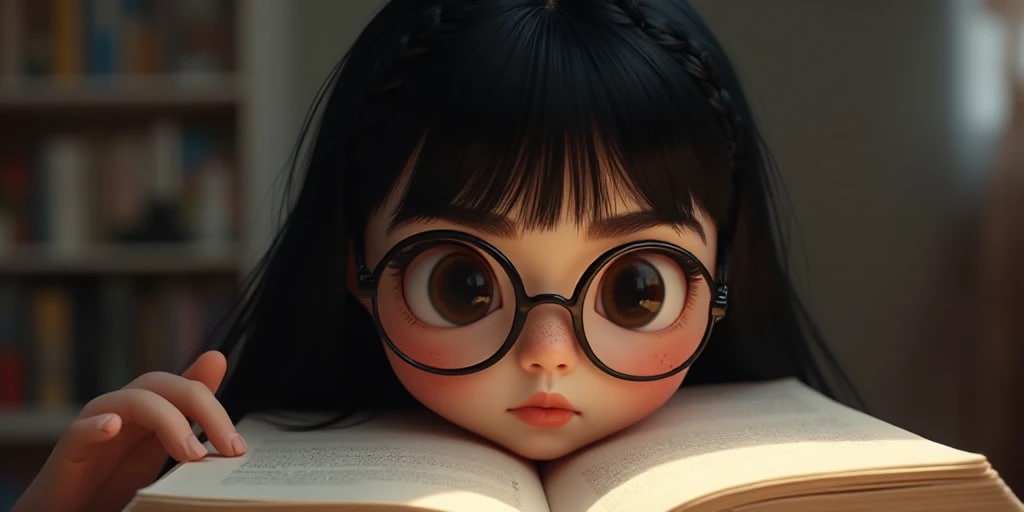 お勉強三つ編み眼鏡娘ちゃん