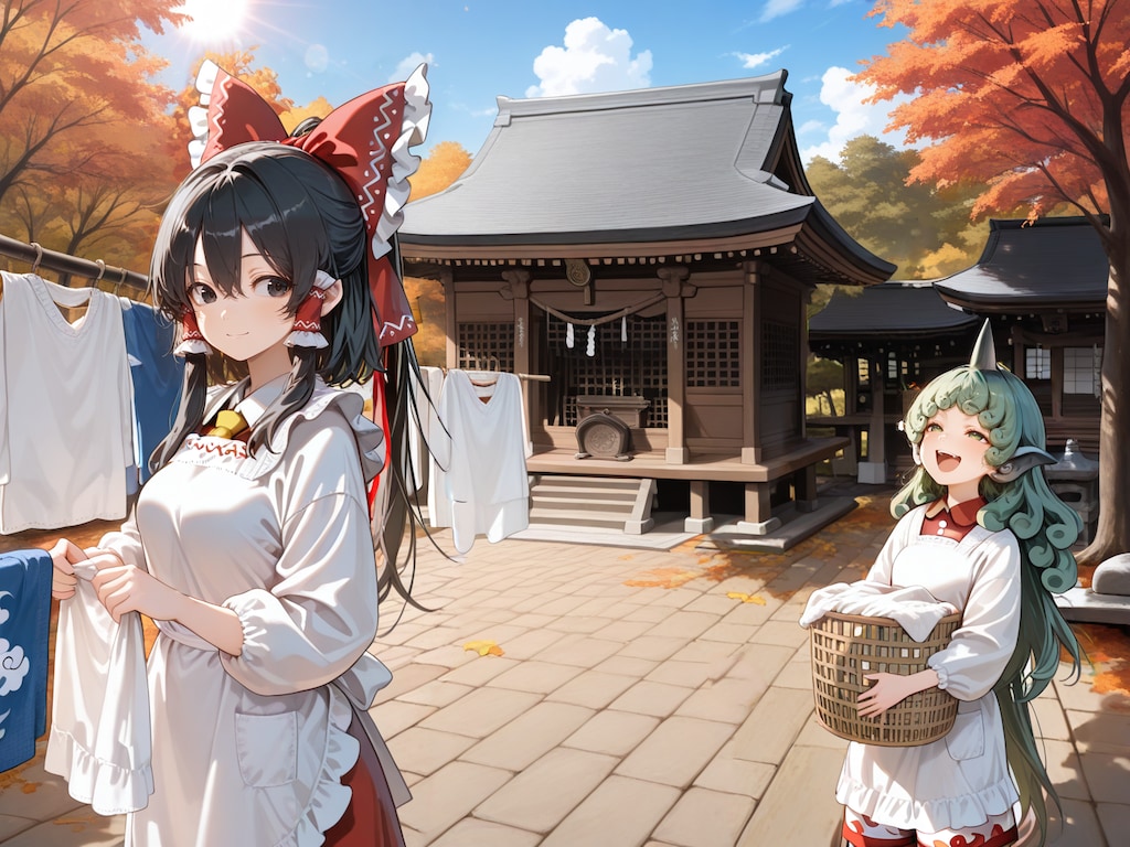 きょうのれいむさん（洗濯を楽しむ日）