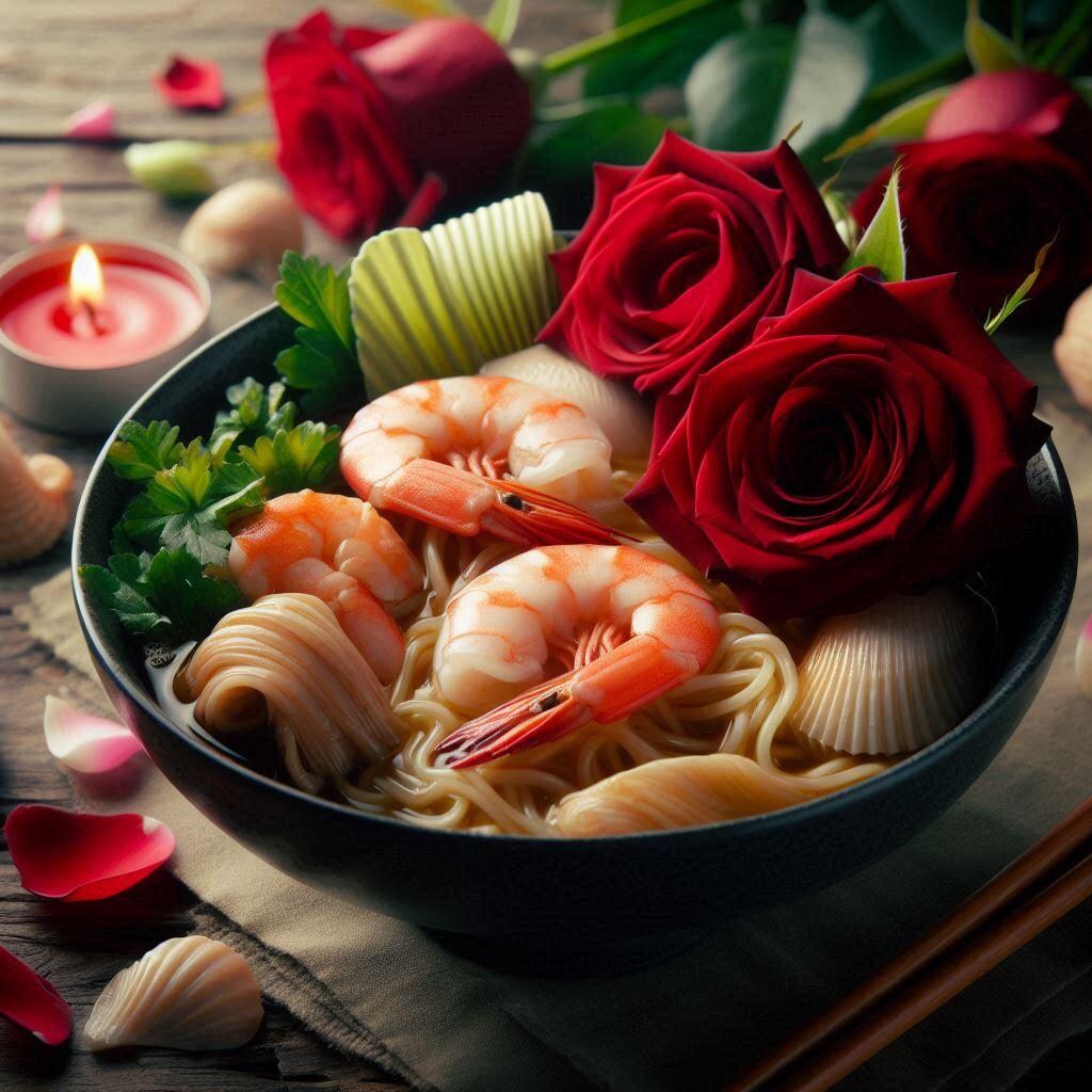 赤薔薇seafood noodle