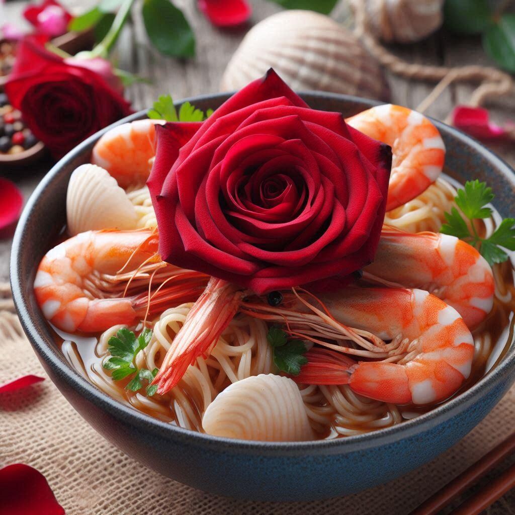 赤薔薇seafood noodle