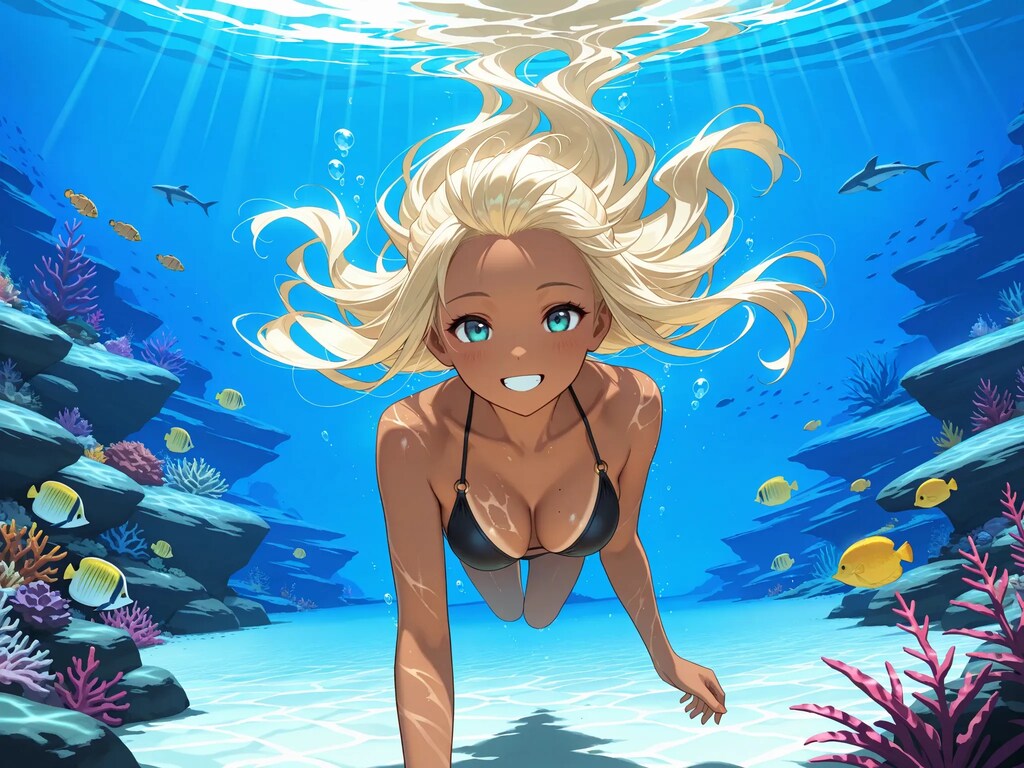 水中詰め合わせ パツキン黒ギャル編