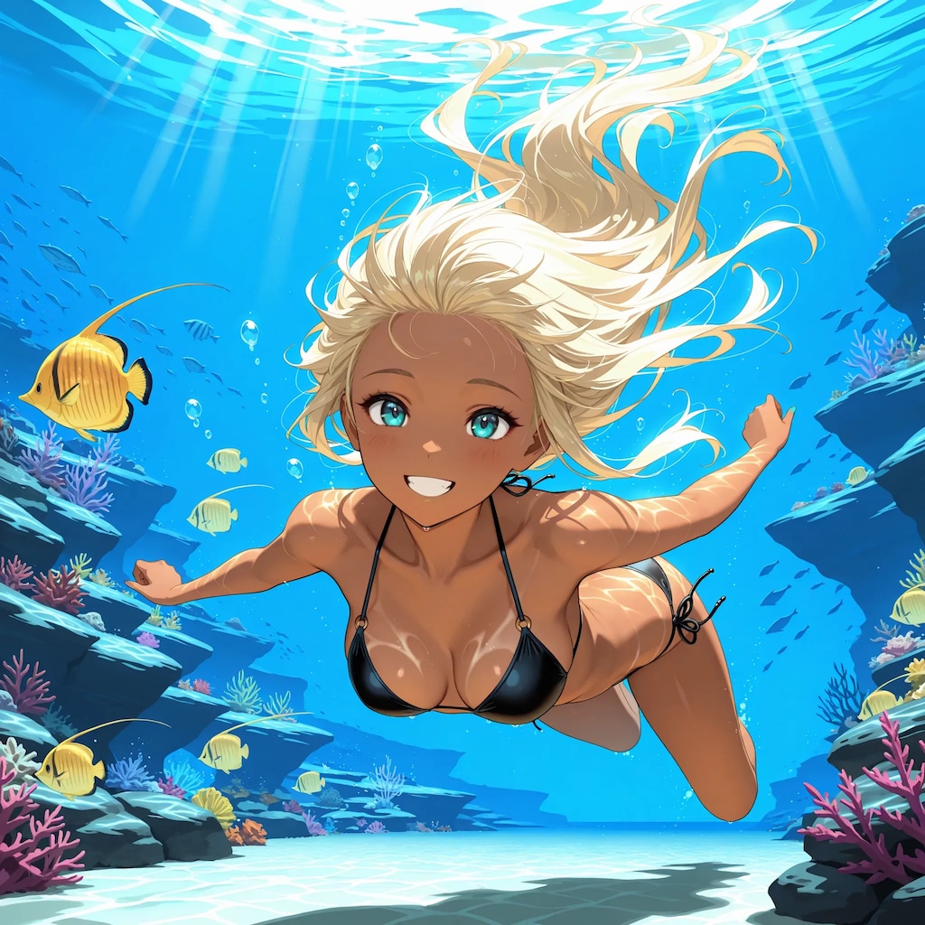 水中詰め合わせ パツキン黒ギャル編