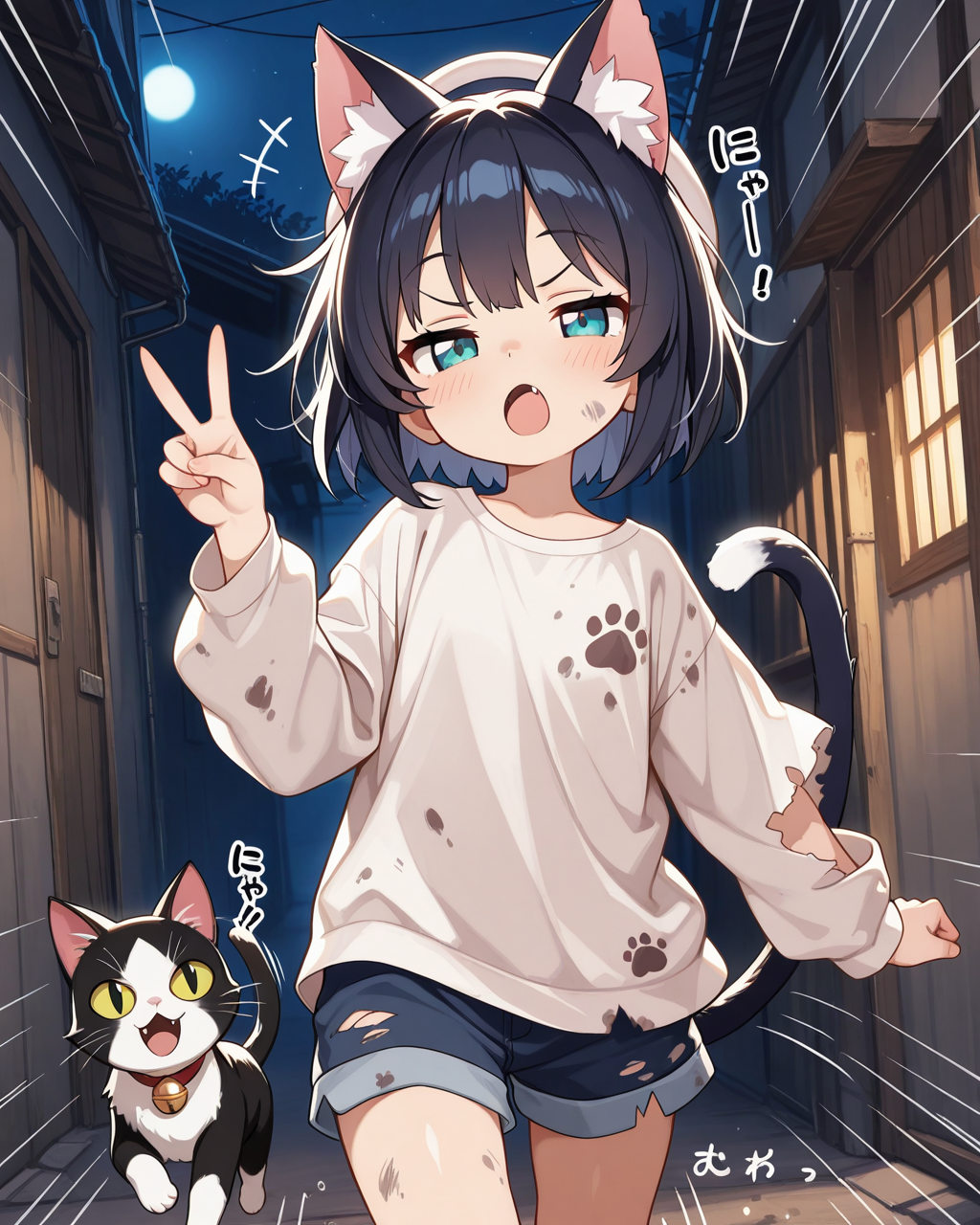 にゃわばり争いに勝利！！