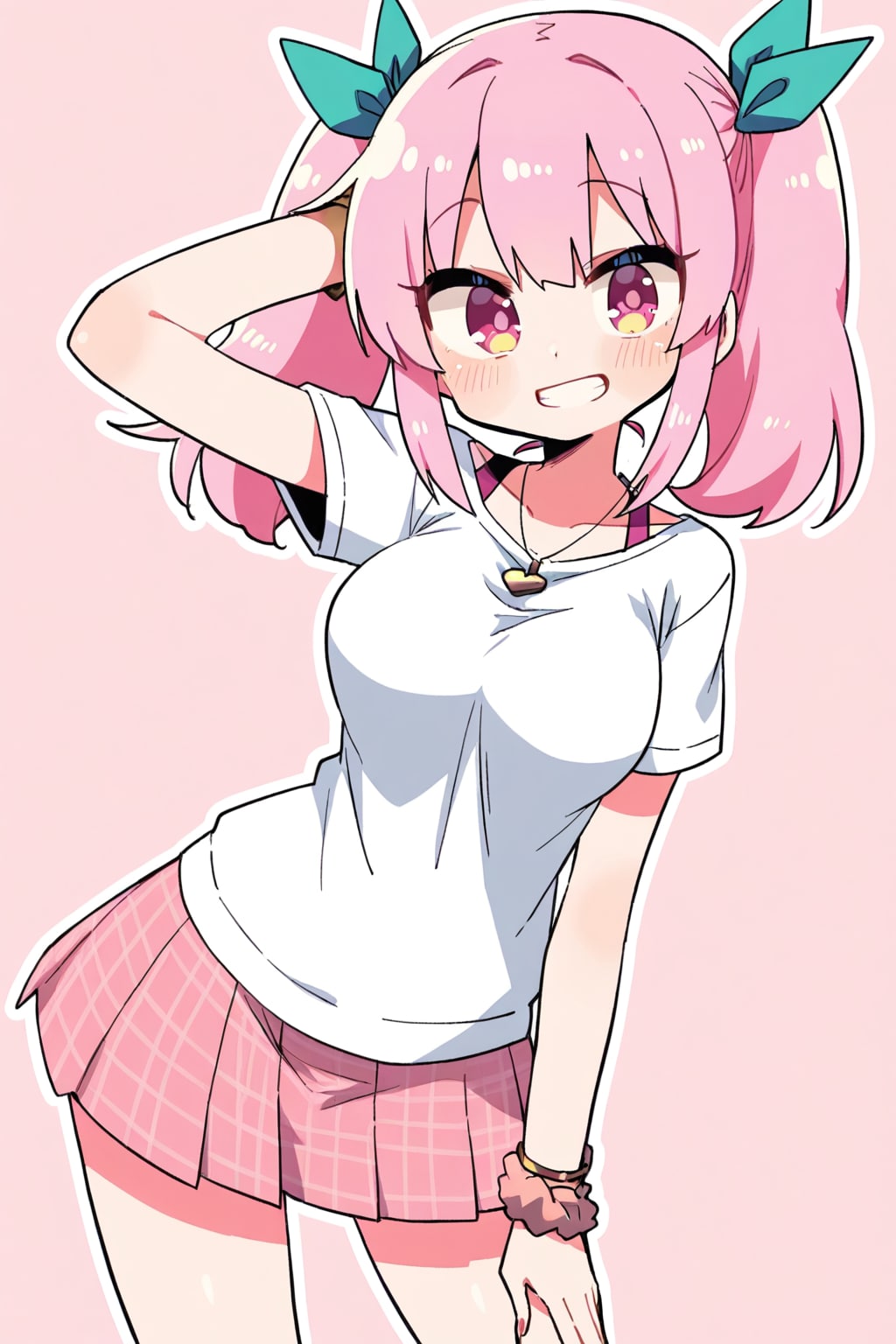 ピンク髪の女の子